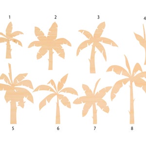 Unfinished Wooden Banana Tree Craft Shape