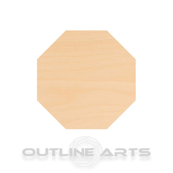 Unfinished Wooden Octagon Craft Shape