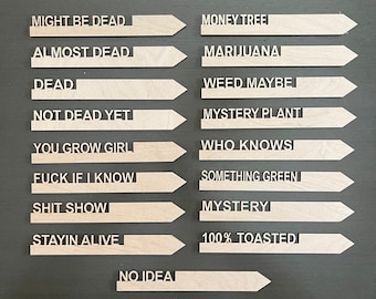 Garden Stakes, Garden Markers, Funny Garden Stakes, Funny Garden Markers, SHIPS FAST