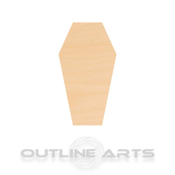 Unfinished Wooden Coffin Craft Shape