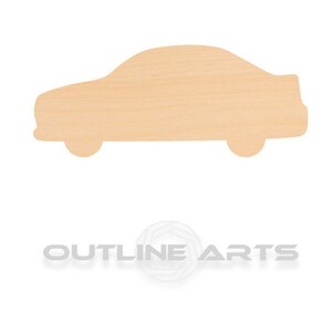 Unfinished Wooden Car Craft Shape