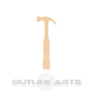Unfinished Wooden Hammer Craft Shape