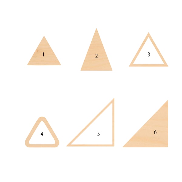 Unfinished Wooden Triangle Craft Shape