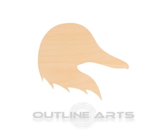 Unfinished Wooden Duck Head Craft Shape