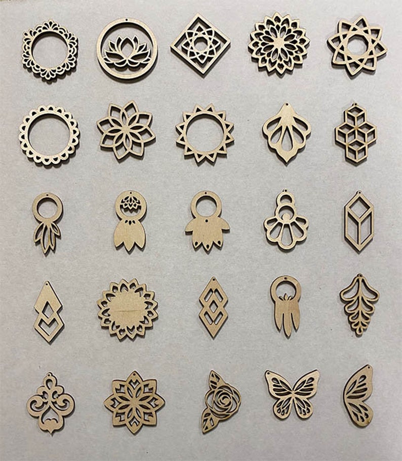 Bulk Wooden Earrings Blanks. Unfinished Wood Earrings. Blank Etsy