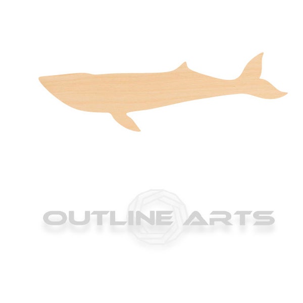 Unfinished Wooden Blue Whale Craft Shape