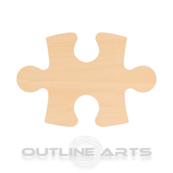 Unfinished Wooden Puzzle Piece Craft Shape ***Pieces don’t fit together***