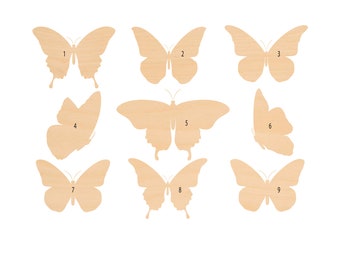 Unfinished Wooden Butterfly Craft Shape