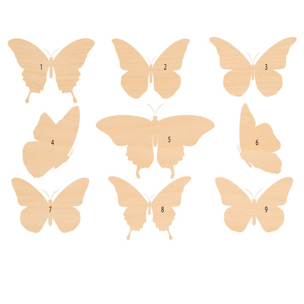 Unfinished Wooden Butterfly Craft Shape