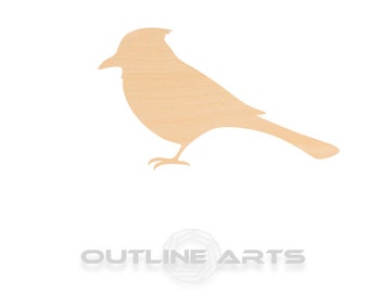 Blue Jay Wood Cutout - Birch Bird Craft Shape Unfinished