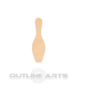 Unfinished Wooden Bowling Pin Craft Shape