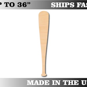 Unfinished Wooden Baseball Bat Craft Shape