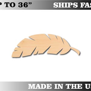 Unfinished Wooden Banana Leaf Craft Shape