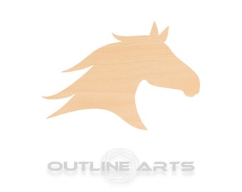 Horse Head 4 Laser Cut Out Wood Shape Craft Supply \u2013 Woodcraft Cutout