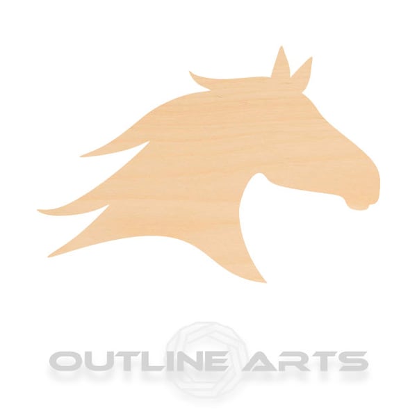 Unfinished Wooden Horse Head Craft Shape