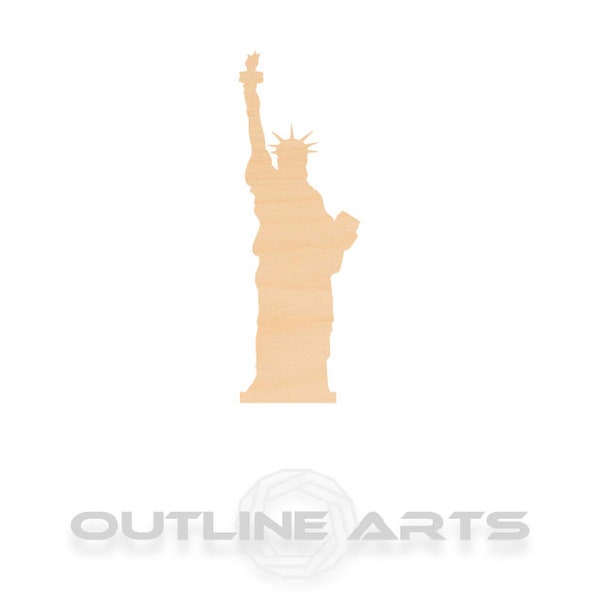 Unfinished Wooden Statue of Liberty Craft Shape