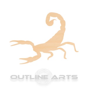 Unfinished Wooden Scorpion Craft Shape