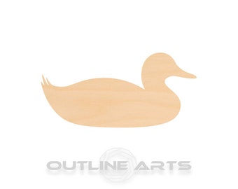 Unfinished Wooden Duck Craft Shape