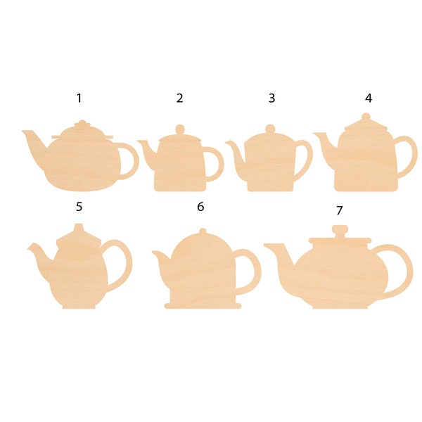 Unfinished Wooden Teapot Craft Shape