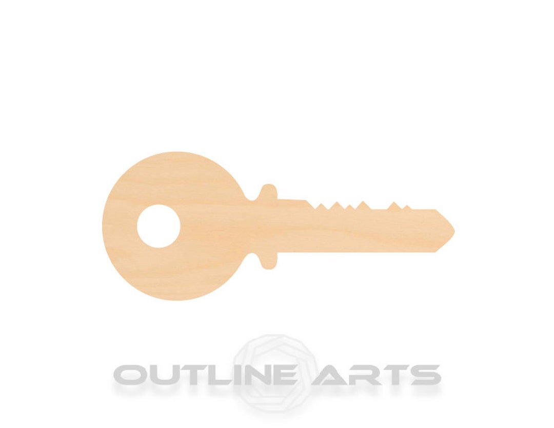 Birch Wood Key Cutout, Unfinished Shape (craft and Paint Ready) - Etsy