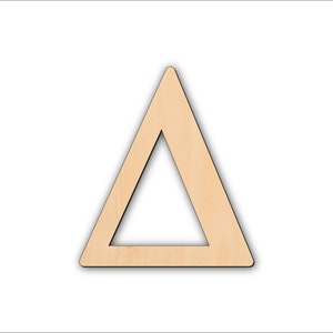 Forma de artesanía Delta de madera sin terminar