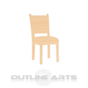 Unfinished Wooden Chair Craft Shape