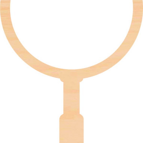 Unfinished Wooden Magnifying Glass Craft Shape