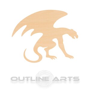 Unfinished Wooden Gargoyle Craft Shape