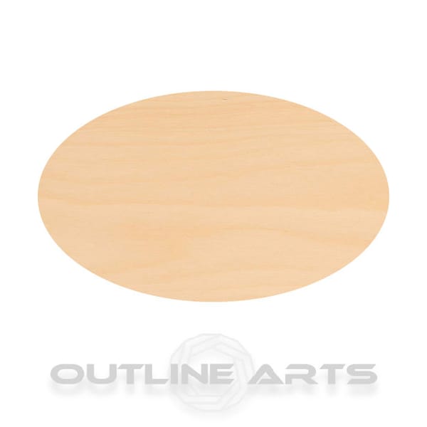 Unfinished Wooden Oval Craft Shape