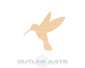 Unfinished Wooden Hummingbird Craft Shape