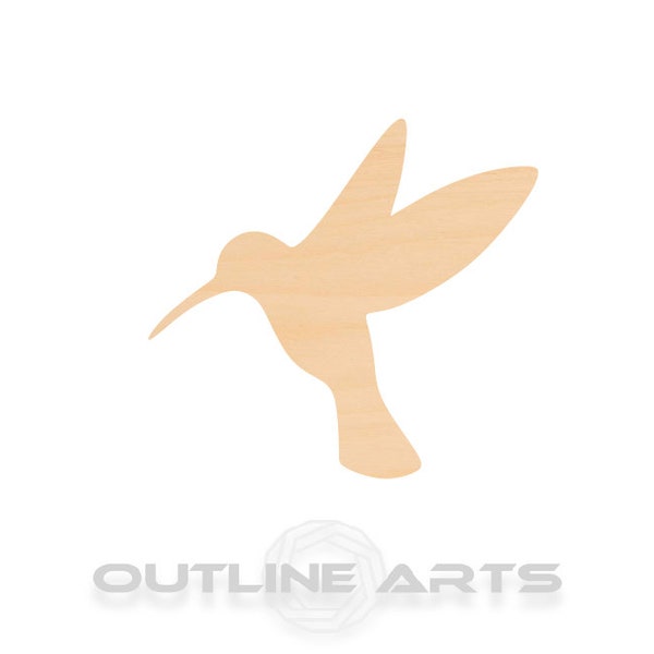 Unfinished Wooden Hummingbird Craft Shape