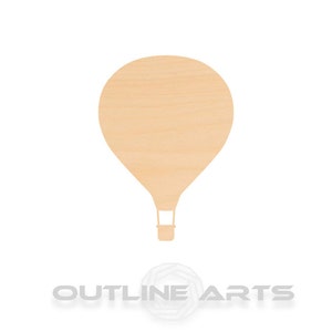 Unfinished Wooden Hot Air Balloon Craft Shape