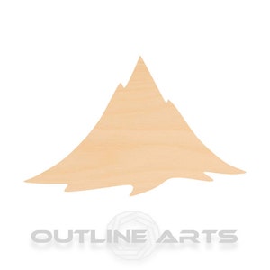 Unfinished Wooden Mountain Craft Shape