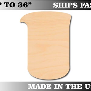 Unfinished Wooden Beaker Craft Shape
