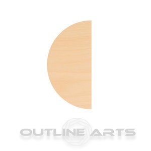 Unfinished Wooden Half Circle Craft Shape
