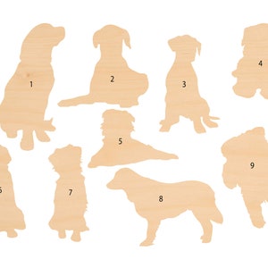 Unfinished Wooden Dog Craft Shape