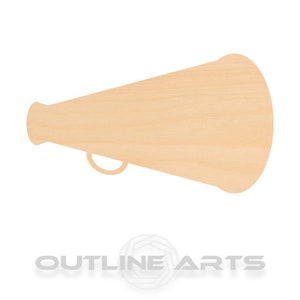 Unfinished Wooden Megaphone Craft Shape
