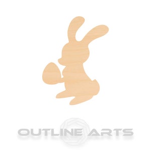 Unfinished Wooden Easter Bunny Craft Shape