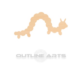 Unfinished Wooden Caterpillar Craft Shape