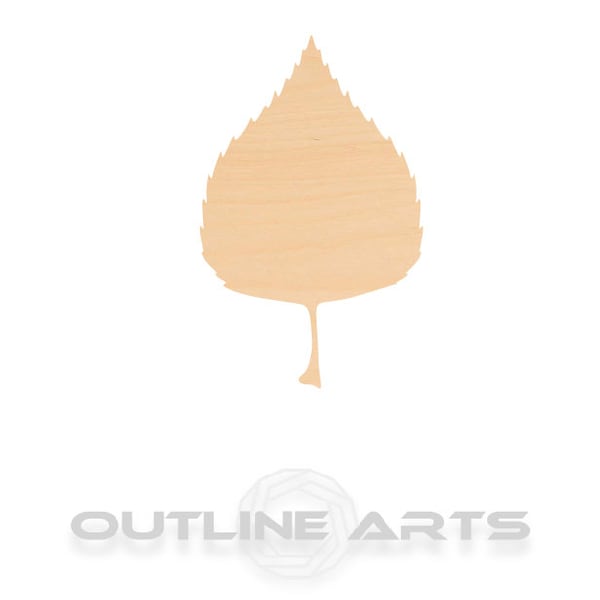 Unfinished Wooden Birch Leaf Craft Shape