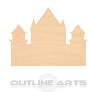 Unfinished Wooden Castle Craft Shape
