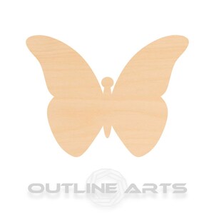 Butterfly Wooden Cutout: Laser Cut Birch, Unfinished