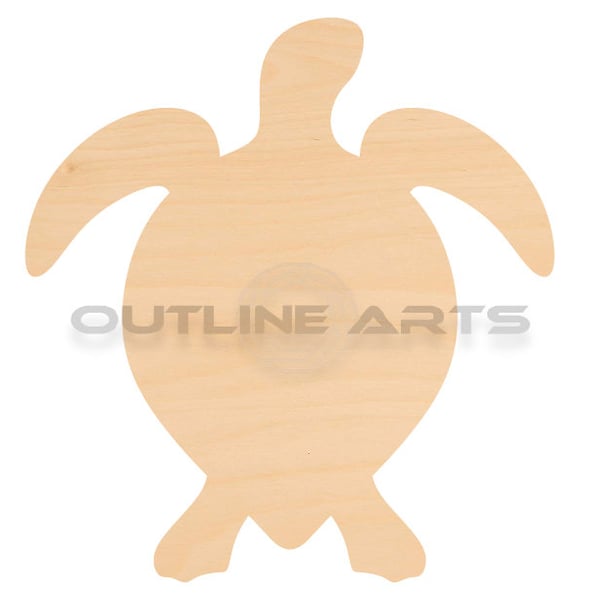 Unfinished Wooden Sea Turtle Craft Shape