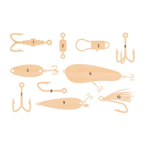 Unfinished Wooden Fishing Tackle Craft Shape