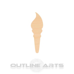 Unfinished Wooden Torch Craft Shape