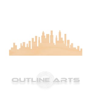 Unfinished Wooden Skyline Craft Shape