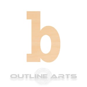 Unfinished Wooden Lowercase Letter B Craft Shape