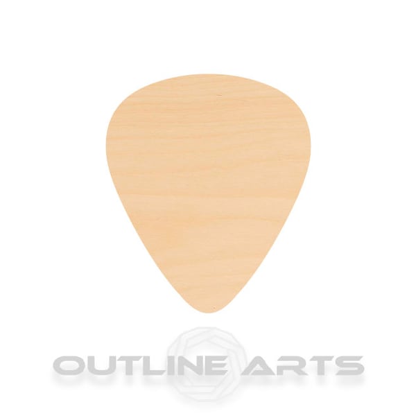 Unfinished Wooden Guitar Pick Craft Shape