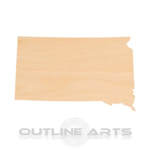 Unfinished Wooden South Dakota Craft Shape