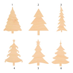 Unfinished Wooden Christmas Tree Craft Shape